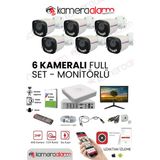 Sunveo 6 Kameralı 5 Mp Sesli Güvenlik Kamerası Gece Renkli Yüz ve Araç Tanımalı Full Hd Kamera Sistemi - Beyaz