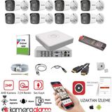 Sunveo Hıkvısıon 8 Kameralı Gece Gündüz Renkli Görüşlü, Ses Kayıtlı Güvenlik Kamerası Seti 2tb HDD - 1