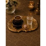 Sunvera Çelik Paslanmaz Çelik Gold Işlemeli Artaova Servis ve Sunum Tepsisi 30*20 2 Li