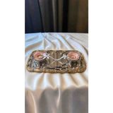 Sunvera Çelik Sunvera Paslanmaz Çelik Gold Çerçeveli Gümüş Söz ve Nişan Tepsisi 18X33 cm | 2 Adet 8 cm Yüzük Kasesi | Nişan Yüzük Tepsisi | Isteme Tepsisi | Damat Kahve Sunum Tepsisi
