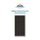 SUNWATT 205W MONOKRİSTAL A+ KALİTE GÜNEŞ PANELİ 1.SINIF YW SOLAR