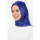 Sunway Kadın Saks Düz Renk Kristal Eşarp