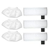 Sunydog Karcher SC2 / SC3 / SC4 / SC5 Paspas Bezi Aksesuarları için 6 Paket Bez Seti Paspas Pedlerinin Değiştirilmesi (3 Bez Nozul Kapakları ve 3 Mikrofiber Paspas Pedleri)