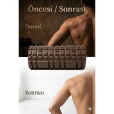 SUNYOGA Foam Roller Masaj Rulosu Orta Sert – Spor Sonrası Kas Gevşetici Yoga Pilates Fitness Masaj Köpüğü - Kahverengi