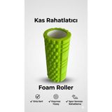 SUNYOGA Foam Roller Masaj Rulosu Orta Sert – Spor Sonrası Kas Gevşetici Yoga Pilates Fitness Masaj Köpüğü - Yeşil