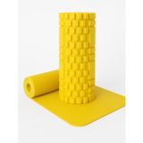 SUNYOGA Foam Roller Masaj Rulosu – Yoga, Pilates, Fitness ve Fizyoterapi İçin EVA Köpük Masaj Aleti (33x14 cm) (Sarı)