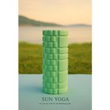 SUNYOGA Foam Roller Masaj Rulosu – Yoga, Pilates, Fitness ve Fizyoterapi İçin EVA Köpük Masaj Aleti (33x14 cm) - Yeşil