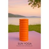 Sunyoga Foam Roller Masaj Rulosu – Yoga, Pilates, Fitness ve Fizyoterapi İçin EVA Köpük Masaj Aleti (33x14) Turuncu