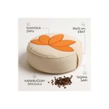 SUNYOGA Karabuğday Dolgulu Bej Turuncu Lotus Zafu Meditasyon Minderi