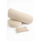 SUNYOGA Karabuğday Kabuğu Dolgulu Meditasyon Minderi & Bolster -Lavanta Dolgulu Göz Yastığı Seti