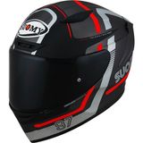 Suomy Track-1 Kask Nınety Seven Gun Metal-Red - XL - Antrasit - Kırmızı