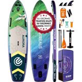 Sup Limanı Şişme Paddle Board 350x86x15 cm Tam Set Stabil Kürekli Sörf Tahtası 230 kg Kapasite