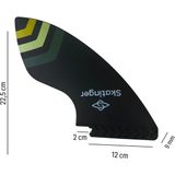 Sup Paddle Board Şişme Sörf Tahtası Renkli Fin - Siyah