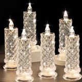 SupBri Gül Gölgesi LED Alevsiz Mumlar, 6 Adet Romantik Pille Çalışan Mumlar Sevgililer Günü Romantik Evlilik Yıldönümü Düğün Dekoru için Led Sütun Mumları (D 6,3 cm x Y 18,25 cm)