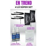Süper 4Lü Set- Gözlük İpi, Gözlük Kılıfı, Temizleme Sprey, Microfiber Bez