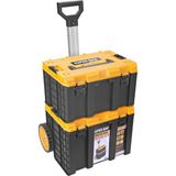 Super-Bag Master Case Tekerlekli 2’li Set Büyük Tekerlekli Teknisyen Takım Çantası M-L - Siyah