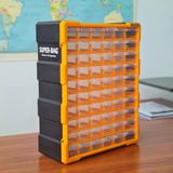 Super-Bag Monoblok Çekmece Seti 60'lı Mega Büyük Sarı - Siyah Hobby Organizer Seti Vida Dübel Kutusu