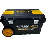 Super-Bag Super Bag 25,6 Inç Tekerlekli Mobil Takım Çantası Çekçekli Dayanıklı Tasarım ile Ofis ve Atölye Kullanımı İçin ASR4024 - Siyah