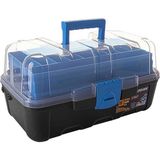 Super-Bag Super Bag Süper-Bag 16" Raflı Balıkçı Takım Çantası Mavi ABS Plastik Organizer