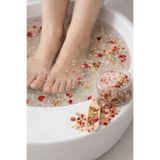 Super Bath Bomb Doğal Içerikli Gül Kokulu Güllü Banyo Kaya Tuzu Manikür/pedikür Peeling etkili 200 gram
