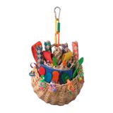 Super Bird Creations SB669 Hasır Tarama Sepeti Papağanlar için Çiğnenebilir Oyuncaklar Dizili, Orta Boy, 25,4 cm x 10,1 cm x 12,7 cm, Çeşitli, 1 Adet (1'li Paket)