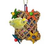 Super Bird Creations SB949 Toplayıcı Kuş Oyuncağı - Küçük ve Orta Kuşlar için İdeal - Eğlenceli ve Eğlenceli Kuş Oyuncağı - Pickin' Cep Tasarımı - Kuş Güvenli Bileşen - 5" x 3" x 7.5"