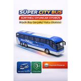 Süper City Bus Sürtmeli Oyuncak Otobüs Büyük Boy Gerçekçi Yolcu Otobüsü