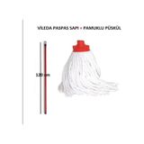 Süper Emici Mop Yedek Paspas İpli Vileda Ucu Paketli ve Sapı