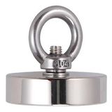 Süper Güçlü Halkalı Büyük Neodyum Pot Mıknatıs, 60 mm Çap, Magnet Fishing, Kurtarma Mıknatısı