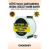 Süper Güçlü Su Geçirmez Sızdırmaz Beyaz Renk Çok Amaçlı Izolasyon ve Tamir Bandı 48MM x 10M-10 Adet