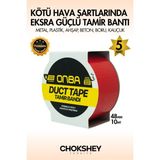 Süper Güçlü Su Geçirmez Sızdırmaz Kırmızı Renk Çok Amaçlı Izolasyon ve Tamir Bandı 48MM x 10M-5 Adet