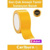 Süper Güçlü Su Geçirmez Sızdırmaz Sarı Renk Çok Amaçlı Tamir Izolasyon Bandı 48MM x 10M 2 Adet