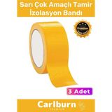 Süper Güçlü Su Geçirmez Sızdırmaz Sarı Renk Çok Amaçlı Tamir Izolasyon Bandı 48MM x 10M 3 Adet