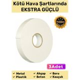 Süper Güçlü Uzun Ömürlü Kuvvetli Yapışkan Kolay Uygulanır İz Bırakmaz Çift Taraflı Köpük Bant 3 Adet