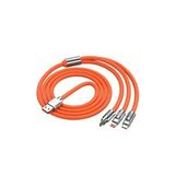 Super Hizli 120W Turbo Ve Hizli Sarj Destekli 3İn1 Celik Uclu Coklu Sarj Kablosu