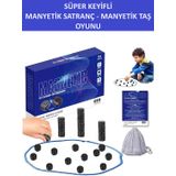 Süper Keyifli Manyetik Satranç-20 Taşlı Manyetik(Güçlü) Taş Oyunu- Harika Vakit Geçirmek Için Hediye