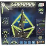 Super Mag SUPERMAG 45 PARÇA FOSFORLU MANYETİK YAPI OYUNCAĞI- MIKNATISLI STEM SETİ - MIKNATISLI OYUNCAK