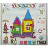 Super Mag Supermag 55 Parça Manyetik Ev Yapım Seti- Stem Oyuncak Seti - MIKNATISLI OYUNCAK
