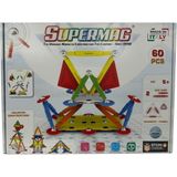 Super Mag Supermag 60 Parça Multıcolor Manyetik Yapı Oyuncağı- Stem Mıknatıslı Oyun Seti - MIKNATISLI OYUNCAK