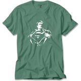 Super-Man Man Yeşil Tişört Liyada - 5XL
