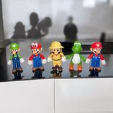 Super Mario 5li Karakter Set Süper Mario Biblo Seti Süper Mario Karakterleri Süper Mario Oyuncakları
