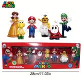 Süper Mario 6'Lı Set Mario ,Luigi, Yoshi, Prenses Figür Seti Oyuncaklar