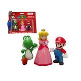 Süper Mario Aksiyon Karakter Figür Oyuncak Seti Süper Mario Prenses Peach & Dinozor Yoshi Bir Arada (Kırmızı)