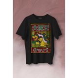 Super Mario Bowser Japanese Poster Baskılı Tişört Unisex T-Shirt - Siyah - XL