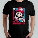 Super Mario Bros %100 Pamuklu Bisiklet Yaka T-Shirt Model 1 - Siyah