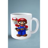 Super Mario Oyun Baskılı Kupa Bardak Çift Taraflı Kişiye Özel Model 12