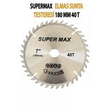 Süper Max Elmas Sunta Testeresi 180 Mm 40 T Spiral Ağaç Sunta Kesme