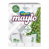 Süper Maylo Bambu Katkılı Tuvalet Kagıdı 40'Lı (6'Li Paket)