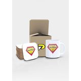 Super Mom Anne Tasarımlı Baskılı Kupa Bardak Seti Mug (Günü Hediyesi, Hediye) - standart