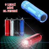 Süper Parlak 9 Ledli Metal Mini El Feneri (Lisinya)